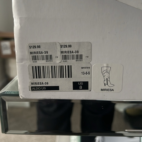 Aldo Calf Heel Boot Suede Tan Excellent Condition $60 - Picture 4 of 4